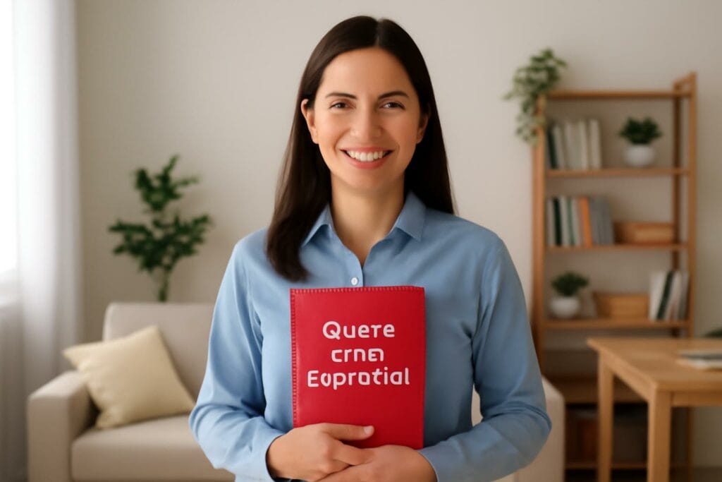 Ilustração sobre aula de espanhol em casa